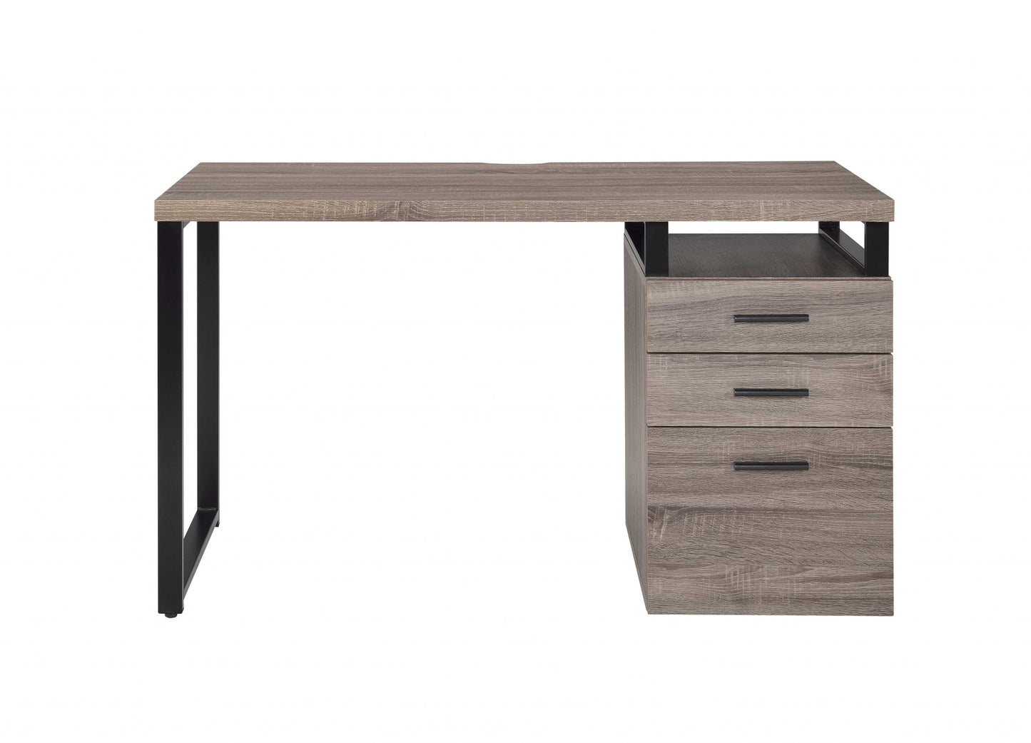 47" X 22" X 28" Gray Oak Pvc Desk