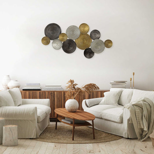 Multi-Metallic Circles Wall Decor