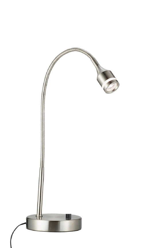 Brushed Steel Metal LED Adjustable Desk Lamp