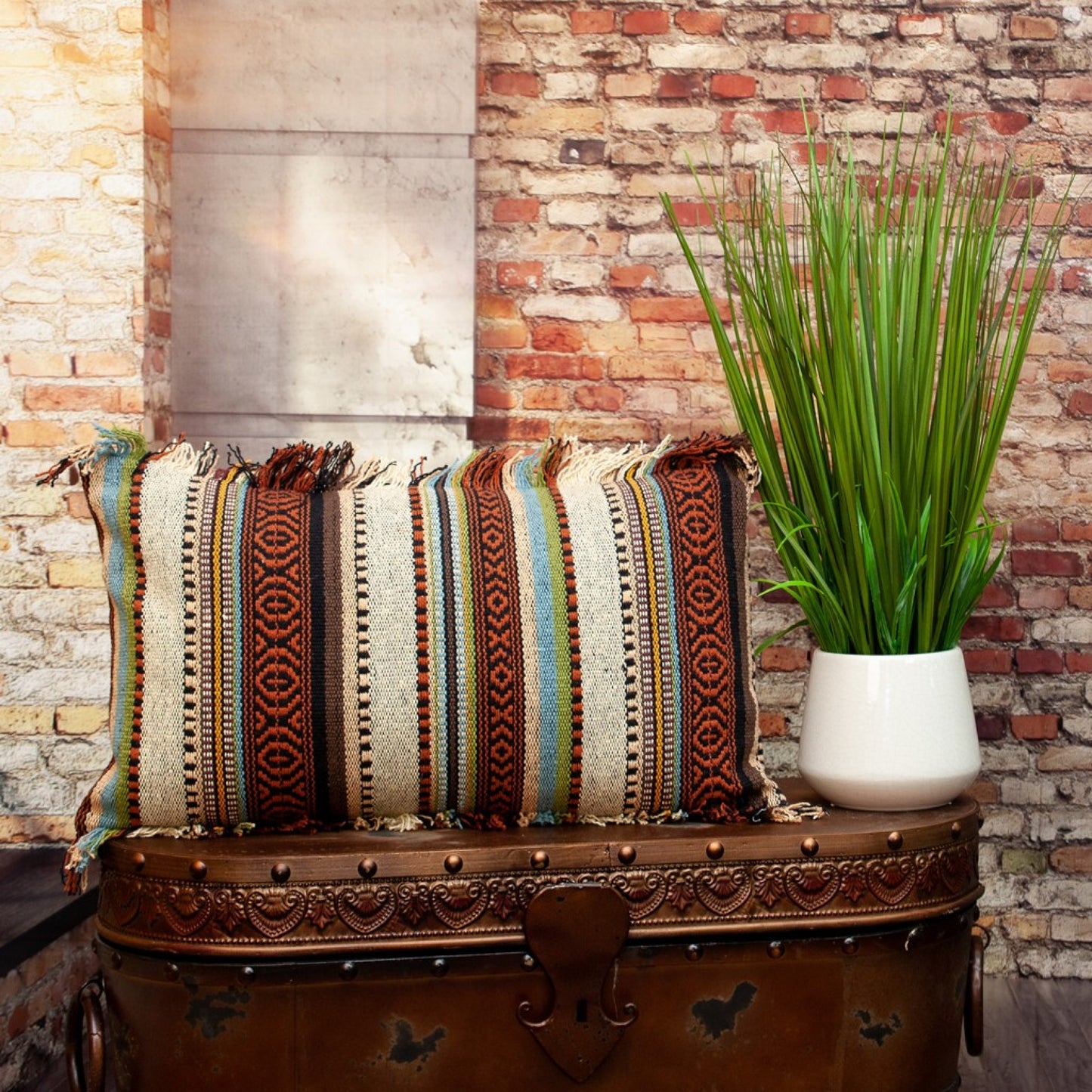 Bohemian Fringe Throw Pillow