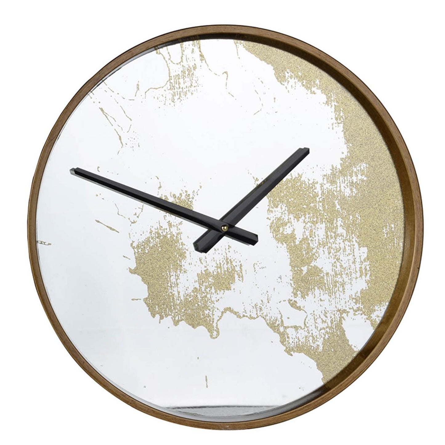 Gold Dust 14" Modern Round Wall Clock