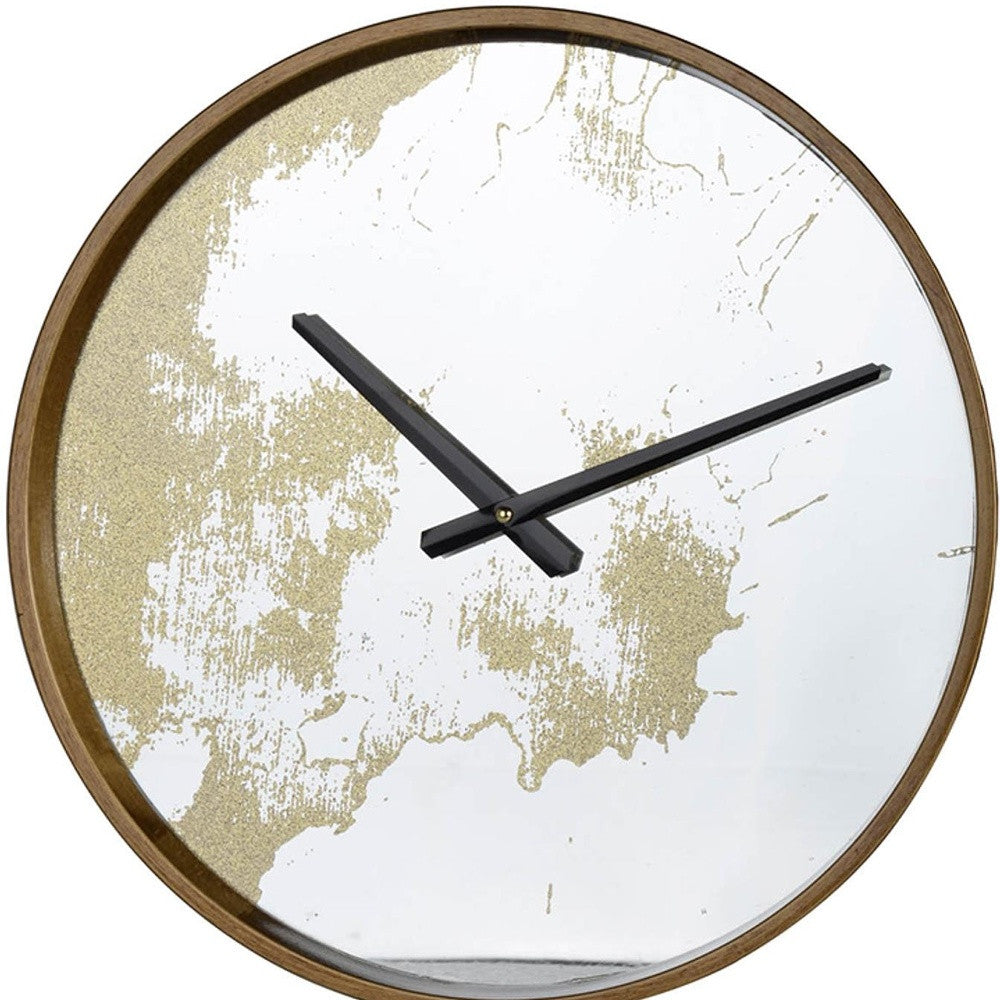 Gold Dust 14" Modern Round Wall Clock